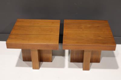 Milo Baughman Pair of Cruciform Occasional Tables by Milo Baughman