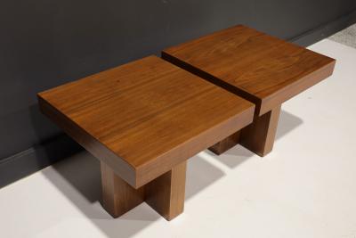 Milo Baughman Pair of Cruciform Occasional Tables by Milo Baughman