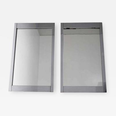 Milo Baughman Pair of Large Chrome Frame Mirrors by Milo Baughman for Thayer Coggin
