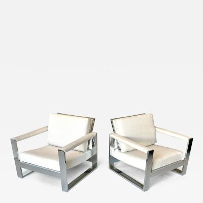 Milo Baughman Pair of Lounge Chairs by Milo Baughman