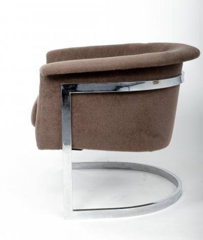 Milo Baughman Pair of Lounge Chairs in the style of Milo Baughman