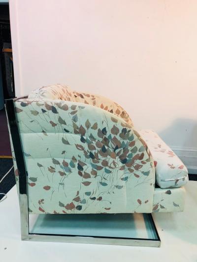 Milo Baughman Pair of Milo Baughman Chairs with Unusual Design
