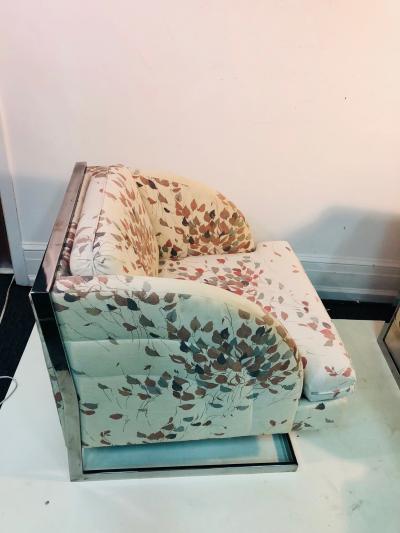 Milo Baughman Pair of Milo Baughman Chairs with Unusual Design