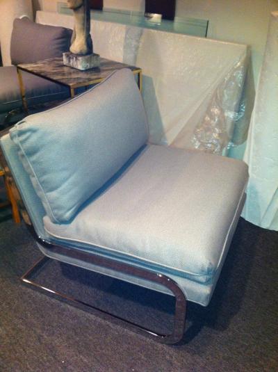 Milo Baughman Pair of Milo Baughman Club Chairs