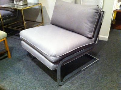 Milo Baughman Pair of Milo Baughman Club Chairs