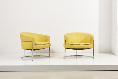 Milo Baughman Pair of Milo Baughman Lounge Chairs USA 1960s