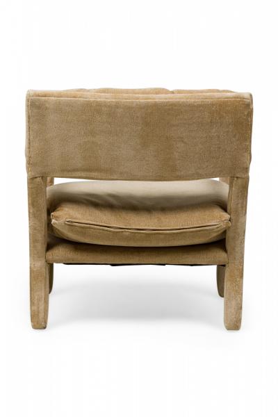 Milo Baughman Pair of Milo Baughman Mid Century American Modern Upholstered Parsons Armchairs