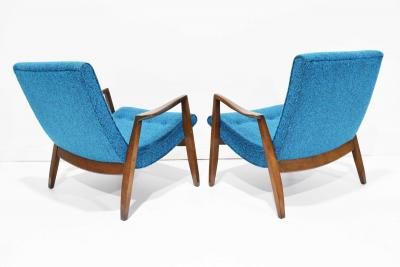 Milo Baughman Pair of Milo Baughman Scoop Lounge Chairs in Knoll Upholstery