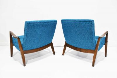 Milo Baughman Pair of Milo Baughman Scoop Lounge Chairs in Knoll Upholstery