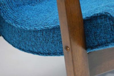 Milo Baughman Pair of Milo Baughman Scoop Lounge Chairs in Knoll Upholstery