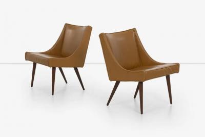 Milo Baughman Pair of Milo Baughman Slipper Chairs for Thayer Coggin