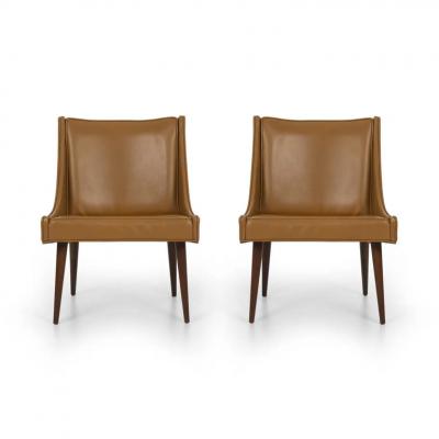 Milo Baughman Pair of Milo Baughman Slipper Chairs for Thayer Coggin