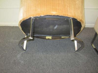 Milo Baughman Pair of Milo Baughman Style Tufted Chrome Barrel Tub Chairs Mid Century Modern