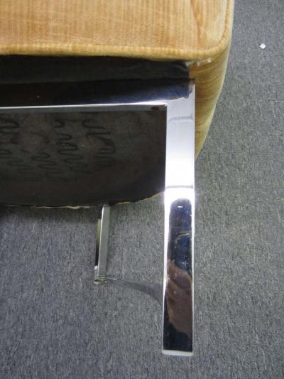 Milo Baughman Pair of Milo Baughman Style Tufted Chrome Barrel Tub Chairs Mid Century Modern
