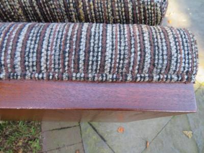Milo Baughman Pair of Milo Baughman Style Walnut Case Loveseat Sectional Mid Century Modern