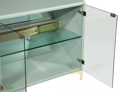 Milo Baughman Pair of Modern Sage Green Display End Tables by Milo Baughman for Thayer Coggin