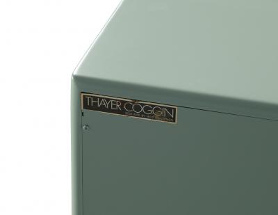 Milo Baughman Pair of Modern Sage Green Display End Tables by Milo Baughman for Thayer Coggin