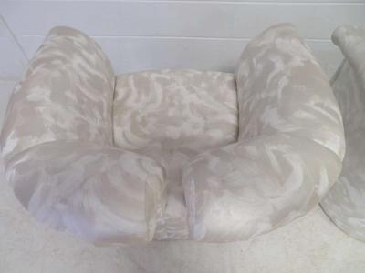 Milo Baughman Pair of Signed Milo Baughman Barrel Back Lounge Chairs Mid Century Modern