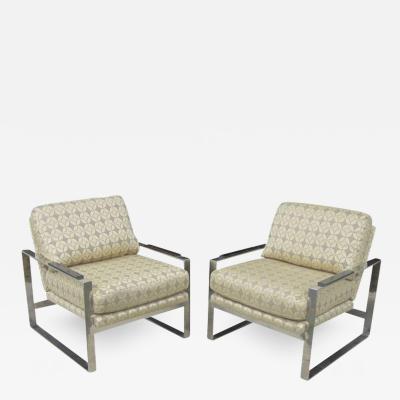 Milo Baughman Pair of Vintage Milo Baughman Style Lounge Chairs