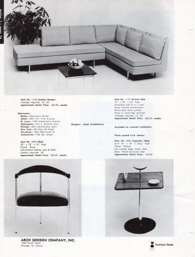 Milo Baughman Pair of occasional tables