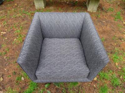 Milo Baughman Petite Milo Baughman Chrome Cube Lounge Chair Mid Century Modern