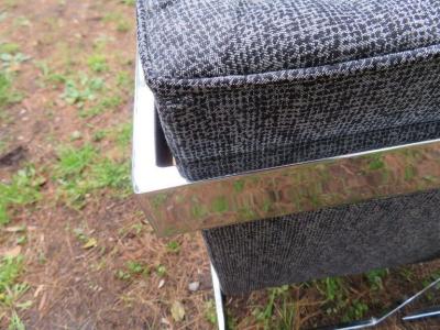 Milo Baughman Petite Milo Baughman Chrome Cube Lounge Chair Mid Century Modern