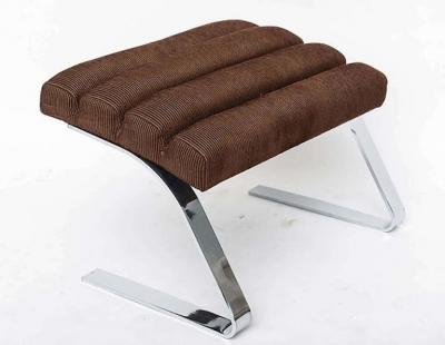 Milo Baughman Polished Chrome Chair and Ottoman by Milo Baughman for Thayer Coggin