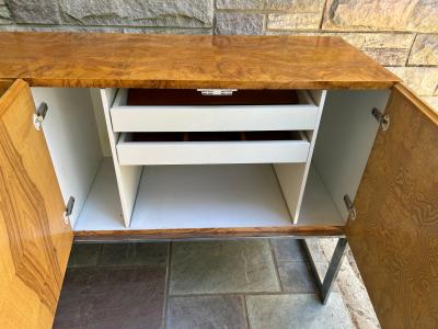 Milo Baughman Scrumptious Milo Baughman Burl Olive Wood Credenza Thayer Coggin Mid Century