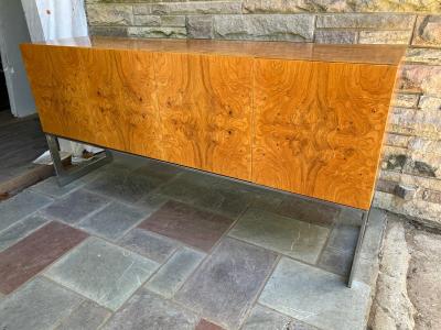 Milo Baughman Scrumptious Milo Baughman Burl Olive Wood Credenza Thayer Coggin Mid Century