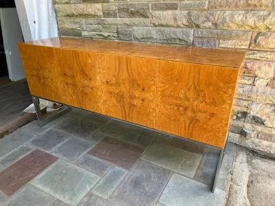 Milo Baughman Scrumptious Milo Baughman Burl Olive Wood Credenza Thayer Coggin Mid Century