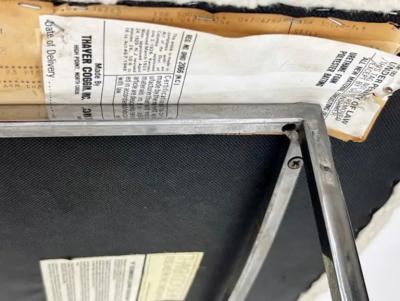 Milo Baughman Set of 4 Milo Baughman Thin Line Dining Chairs in Ivory Boucle 1970s