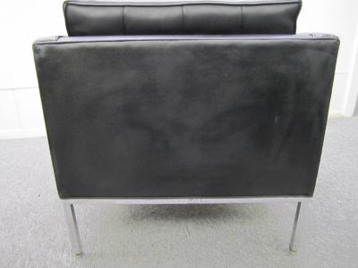Milo Baughman Signed Milo Baughman Chrome Base Cube Lounge Chair Mid Century Modern