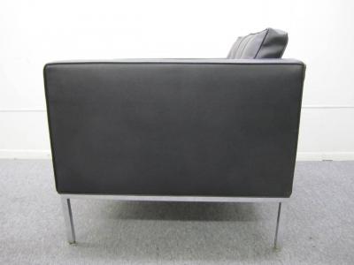 Milo Baughman Signed Milo Baughman Chrome Base Cube Lounge Chair Mid Century Modern