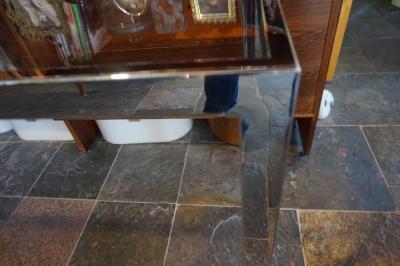 Milo Baughman Sleek Milo Baughman Chrome and Glass Console Table Mid Century Modern