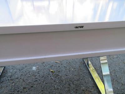 Milo Baughman Sleek Milo Baughman Style Chrome x Base Desk John Stuart Mid Century Modern