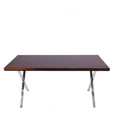 Milo Baughman Solid Rosewood Dining Work Table by Milo Baughman