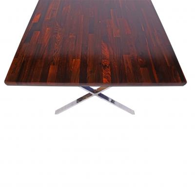 Milo Baughman Solid Rosewood Dining Work Table by Milo Baughman