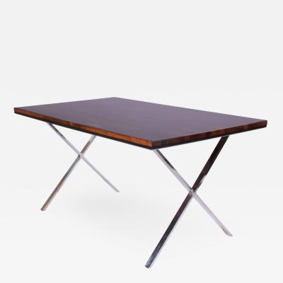 Milo Baughman Solid Rosewood Dining Work Table by Milo Baughman