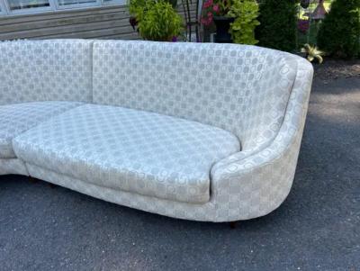 Milo Baughman Stunning Curved Milo Baughman style 3 Piece Sectional Sofa Carsons