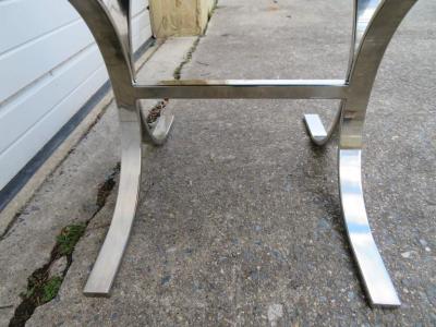 Milo Baughman Stunning Milo Baughman Chrome Stool Ottoman Mid Century Modern