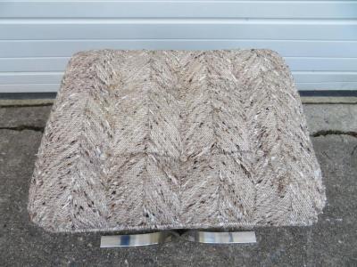 Milo Baughman Stunning Milo Baughman Chrome Stool Ottoman Mid Century Modern