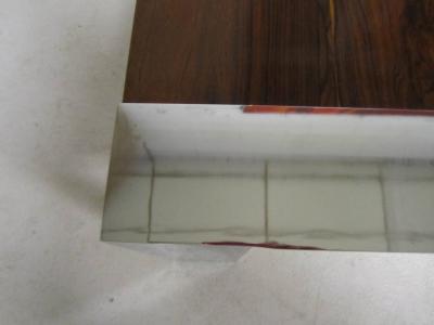 Milo Baughman Stunning Pair of Milo Baughman Style Rosewood and Chrome Coffee Tables