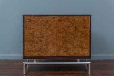 Milo Baughman Style Burl Cabinet or Dry Bar