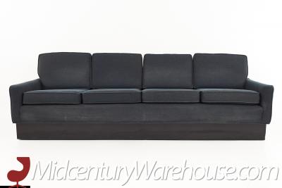 Milo Baughman Style Mid Century Pedestal Cube Sofa
