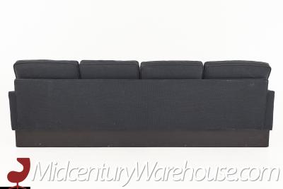 Milo Baughman Style Mid Century Pedestal Cube Sofa