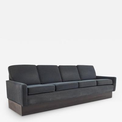 Milo Baughman Style Mid Century Pedestal Cube Sofa