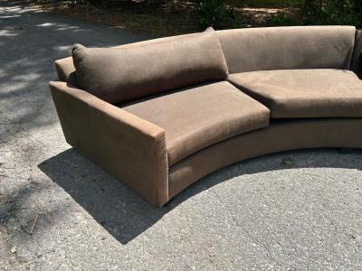 Milo Baughman Stylish Milo Baughman 3 Piece Circular Sectional Sofa Mid Century Modern