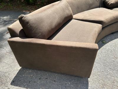 Milo Baughman Stylish Milo Baughman 3 Piece Circular Sectional Sofa Mid Century Modern