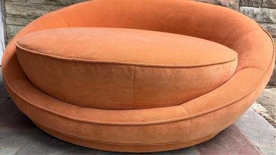 Milo Baughman Sumptuous Vintage Milo Baughman Satellite Chaise Circular Chair Mid Century