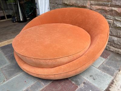Milo Baughman Sumptuous Vintage Milo Baughman Satellite Chaise Circular Chair Mid Century
